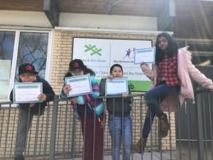The BGCBIG Kids Recieved Certificates from the Edmonton Food Bank
