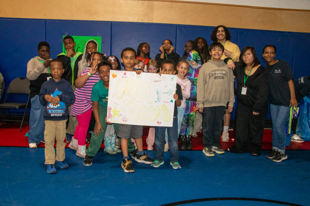 Young people from BGCBigs McCauley Club posing together during Club Day.